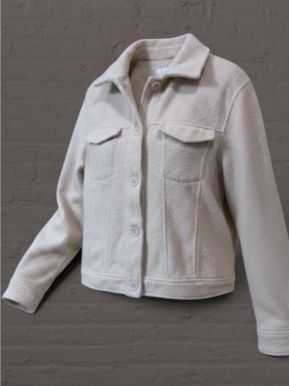 JOIE Womens Button-Front Jacket in Ecru
